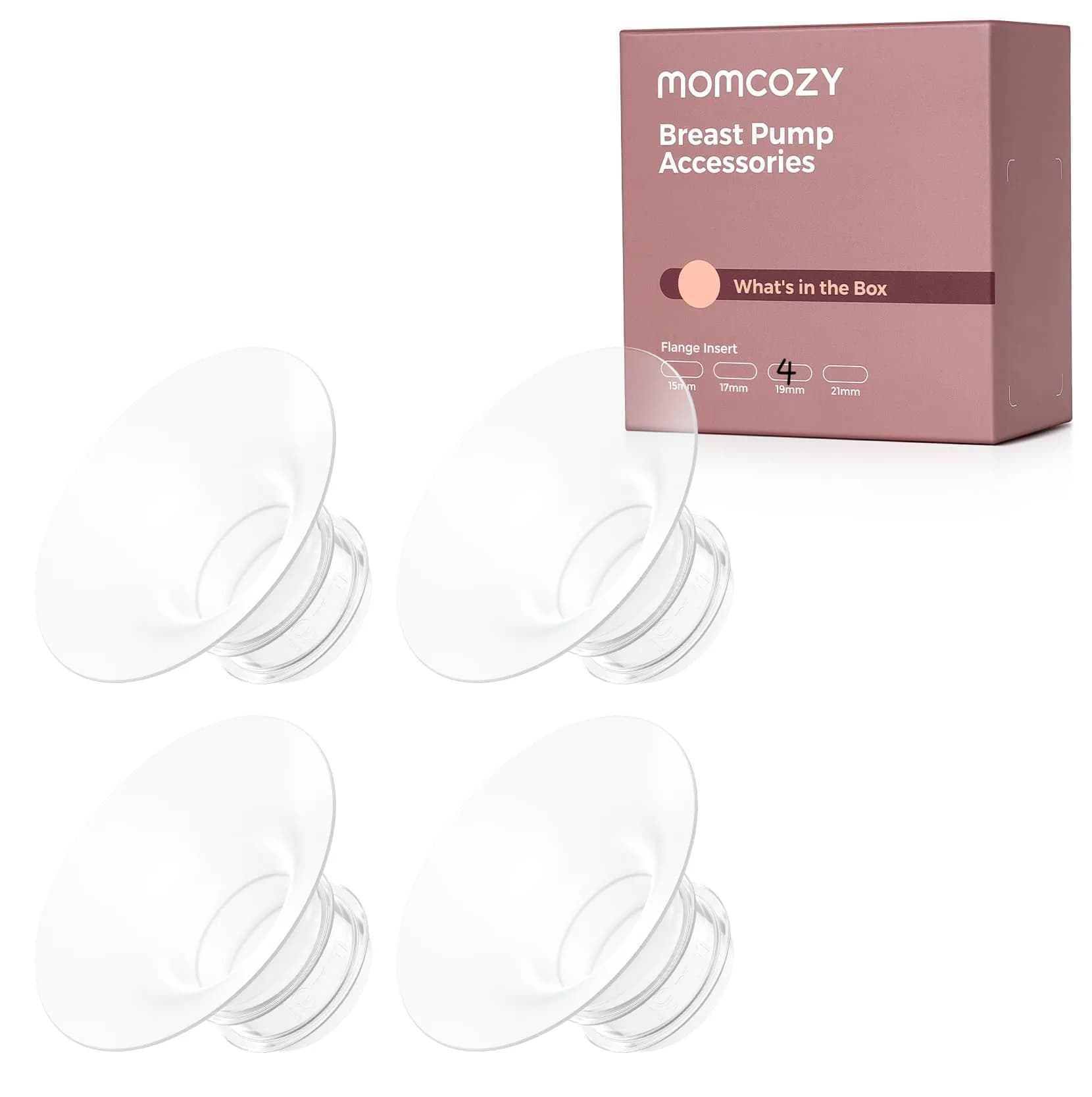 Momcozy M5| M6| M9 Replacement Accessories 19mm | Universal flange inserts for Momcozy breast pumps — M5/M6/M9-19mm