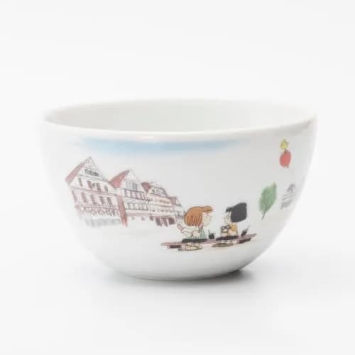 シミズ陶業(Shimizutougyou) Peanuts Snoopy World Travel Small Bowl | Microwave & Dishwasher Safe Japan thumbnail 4