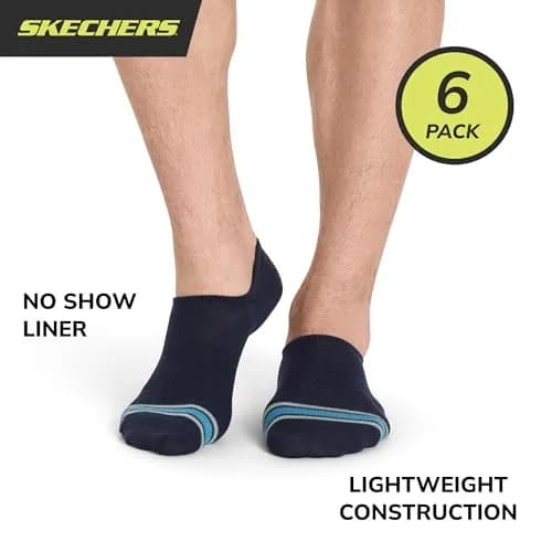Skechers Men's Slip-ins 6-Pack Performance No Show Socks | Shoe Sizes 8-12 (US) thumbnail 2