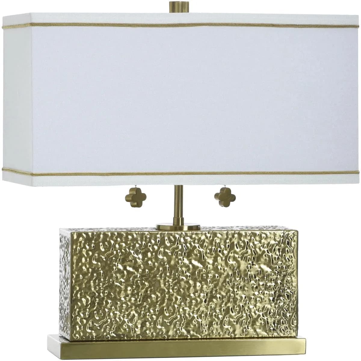 Stylecraft Home Collection TDL212134DS Eleanora - 2 Light Table Lamp-17 Inch Tall and 16 Inch Wide, Finish Color: Hammered Steel | Contemporary Glam