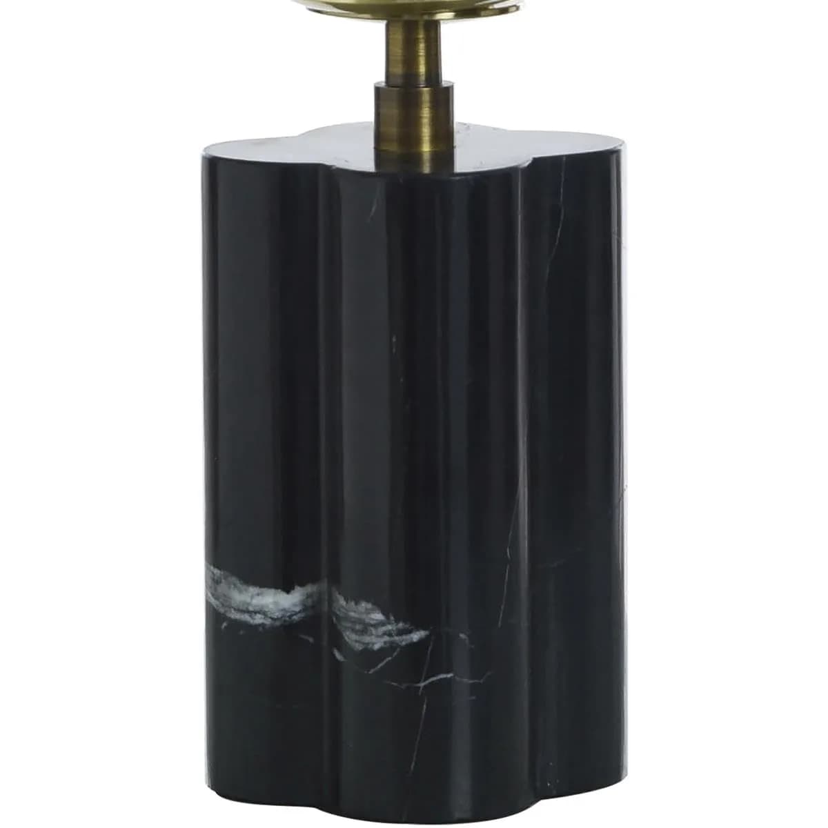 Stylecraft Home Collection TDL212138DS 15W Table Lamp - Black Marble | Modern Orb Shade with Dimmer thumbnail 3
