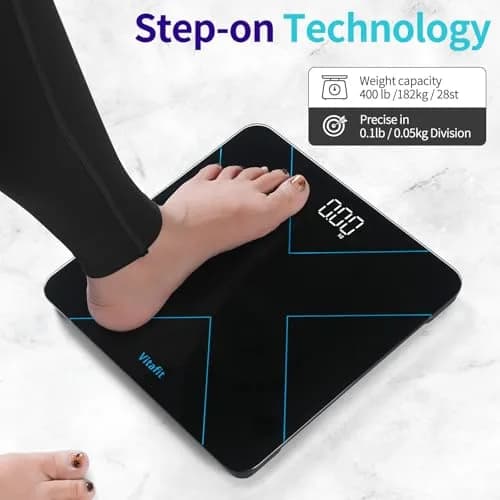 Vitafit Smart Digital Bathroom Scale for Body Weight, 182kg (400lb) | High Precision 0.05kg (0.1lb) with App Sync thumbnail 3