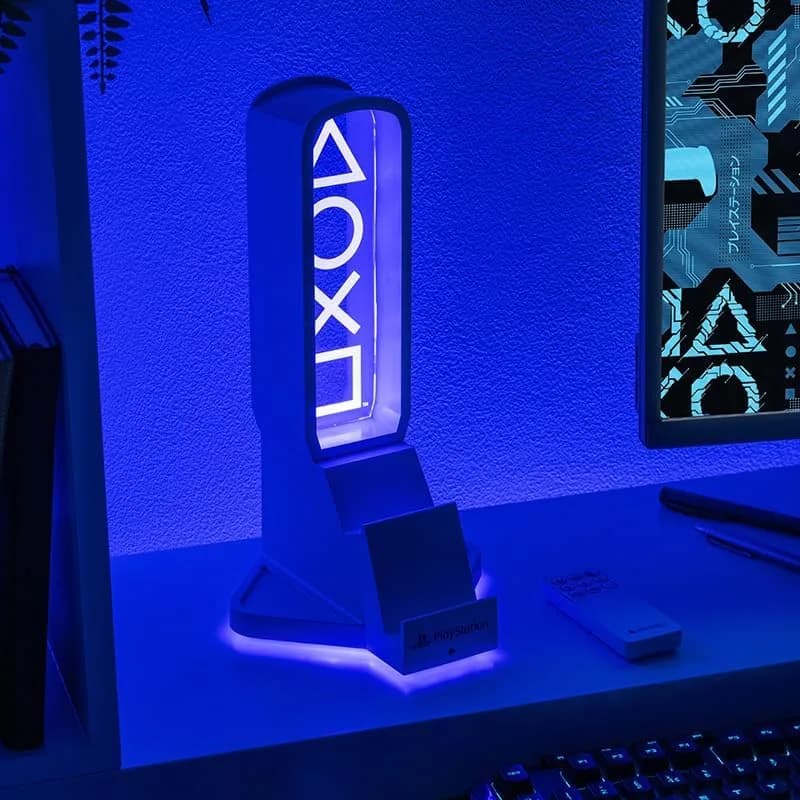 Paladone PlayStation 3-in-1 Headphone Stand and Tech Charging Station | RGB Colour Changing Light Panel, USB-C Ports, Officially Licensed for Gamers thumbnail 9
