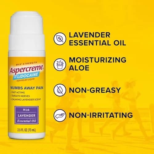 Aspercreme Essential Oils Pain Relief Roll On, Lavender, 2.5 oz. | Fast-Acting, No-Grease, Travel-Friendly thumbnail 5