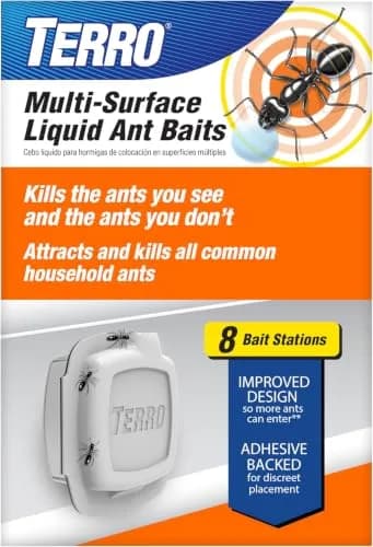 Terro Indoor Liquid Ant Baits 96 Count (12 Packs of 8) | Discreet Pest Control Device with Adhesive Strips thumbnail 1