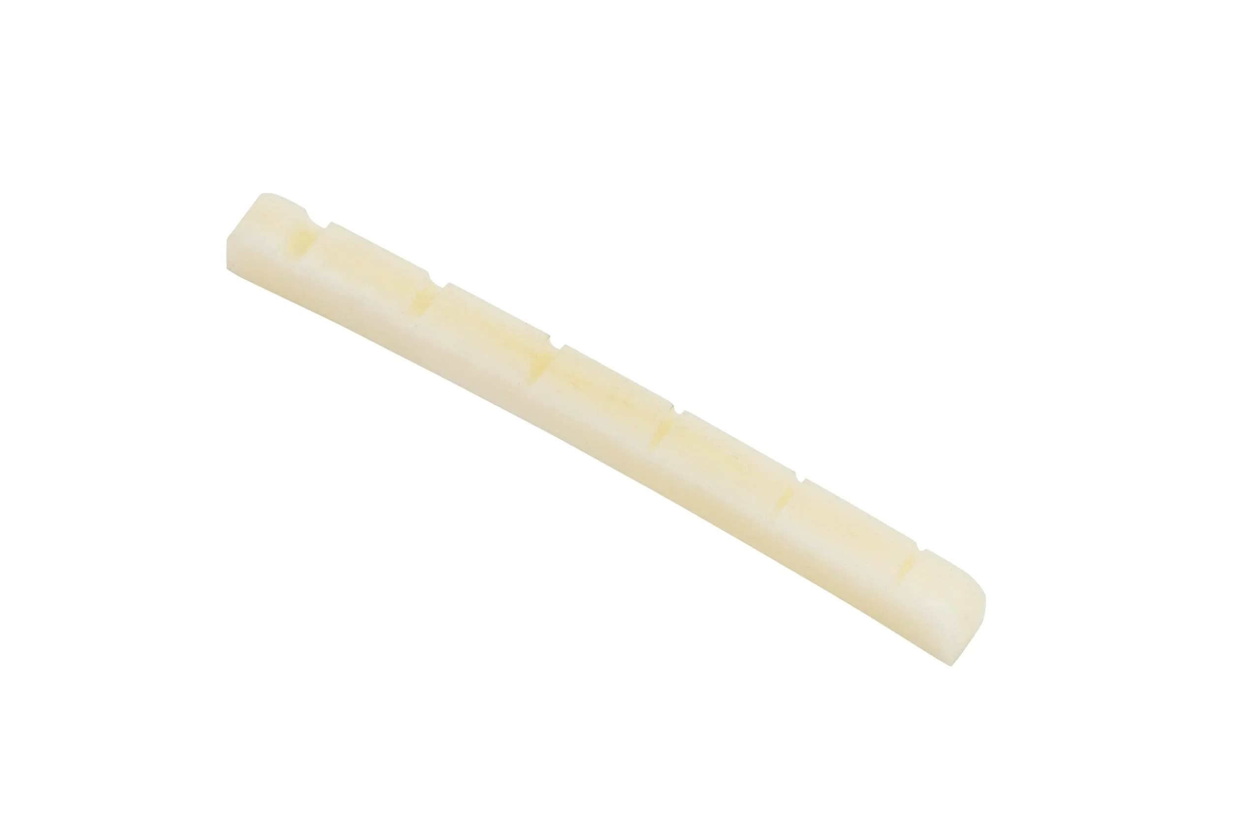 Fender Vintage Style Stratocaster/Telecaster Electric Guitar Pre-Slotted Bone Nut, Cream | High-Quality Bone Nut for Vintage & Modern Guitars — Natural / 9.5" Radius