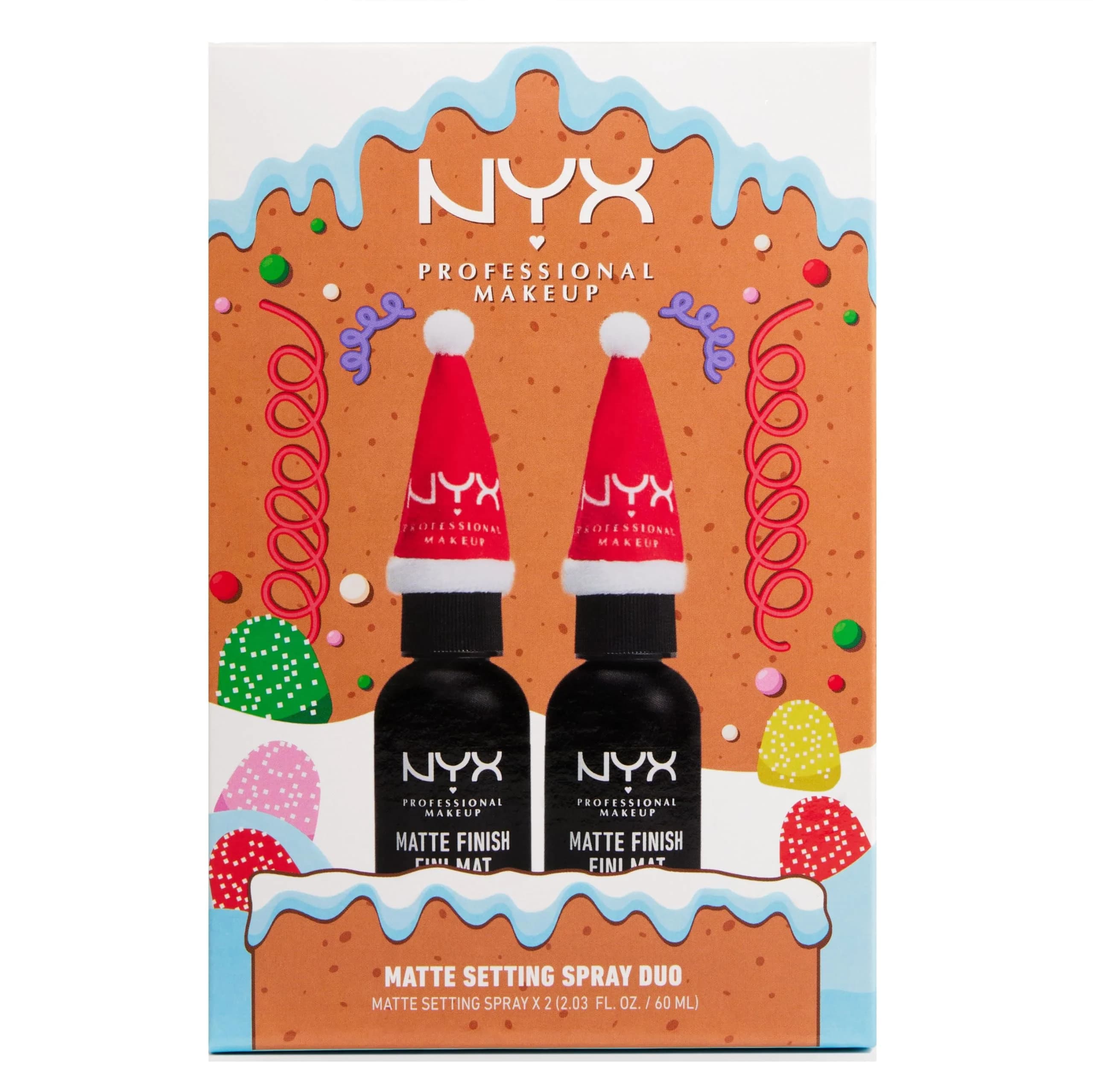 NYX PROFESSIONAL MAKEUP Matte Finish Setting Spray Duo - 2 x Full Size Face Mist for 16HR Wear, Vegan Formula - main product image