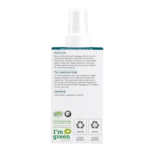 BetterYou Magnesium Oil Body Spray Natural 100ml (3.38 Fl Oz) | Supports Muscle Recovery & Bone Health thumbnail 9