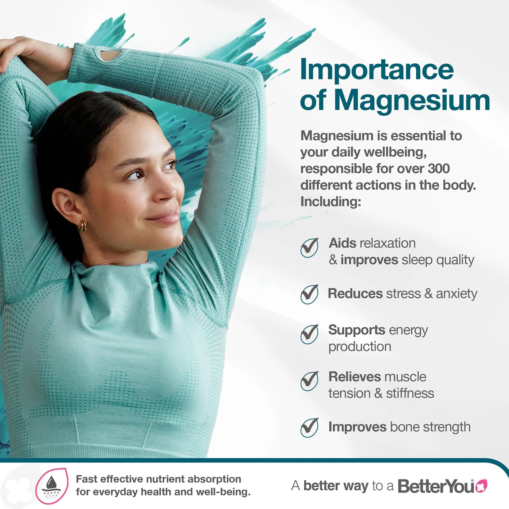 BetterYou Magnesium Oil Body Spray Natural 100ml (3.38 Fl Oz) | Supports Muscle Recovery & Bone Health - view 2