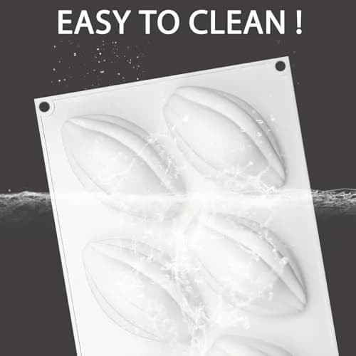 Fchil Silicone Cocoa Bean Mold 6-Cavity (2 Molds, 12 Cavities Total) | Professional Chocolate Candy Making thumbnail 3