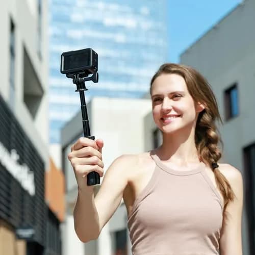 JJC Mini Selfie Stick Tripod for Action Cameras 21.8cm (8.58") | Black thumbnail 4
