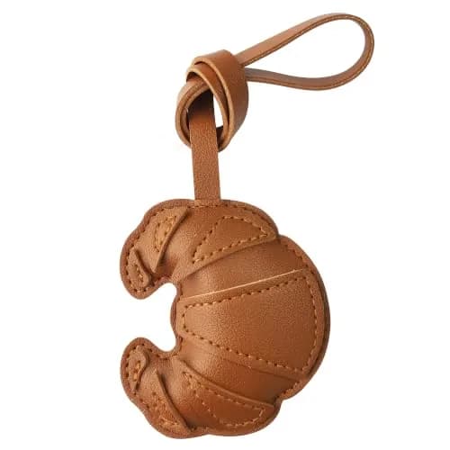 Fuerxy Brown Croissant Bag Charm, Fashin Bread Charm | Stylish & Durable Accessory thumbnail 1