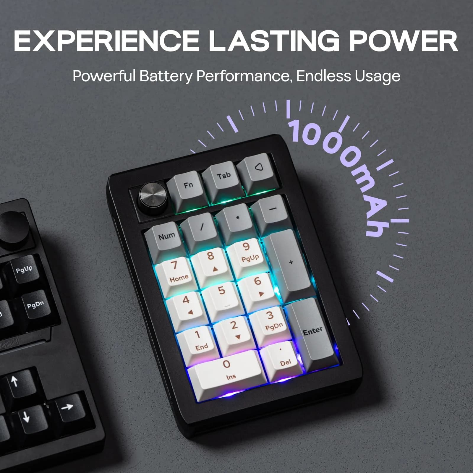 EPOMAKER EK21 VIA Gasket Number Pad with 1000mAh Battery, BT 5.0/2.4GHz/Wired | Programmable Numpad for PC Gaming - view 7