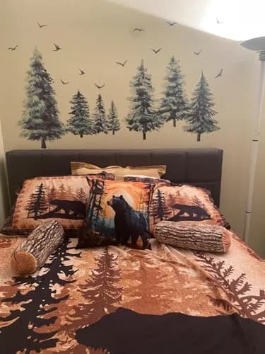 Winter Flower Realistic Wood Log Pillow 3D Printed Tree Stump Round Cushion 2 Pack | Rustic Home Decor thumbnail 5