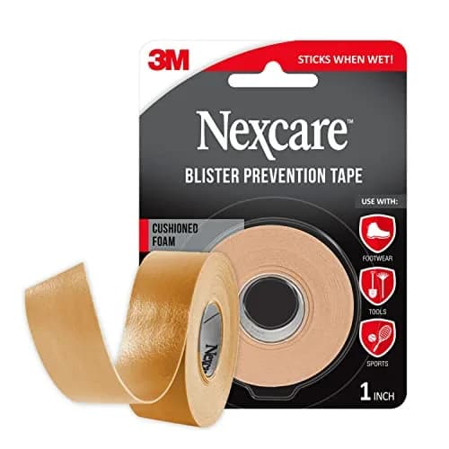 Nexcare Blister Prevention Tape 1 in x 5 yds (2.54 cm x 4.57 m) | Waterproof Foam Medical Tape for Feet, Heels, Toes, Fingers thumbnail 2
