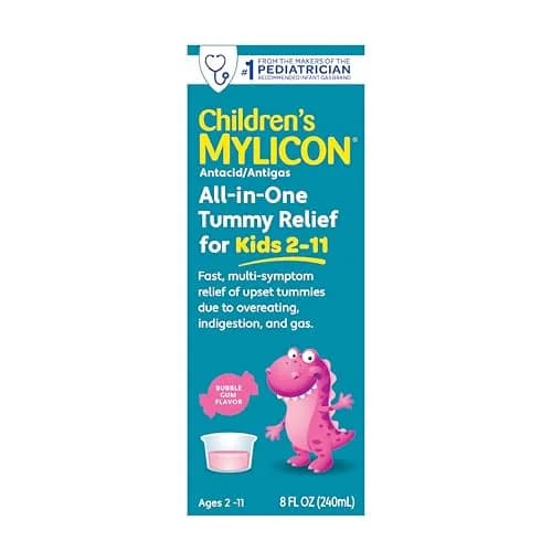 MYLICON Children's All-in-One Tummy Relief Liquid for Kids, Bubble Gum, 8oz | Fast-Acting Gas & Acid Relief for Ages 2-11 thumbnail 7