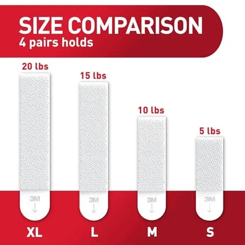 Command Heavyweight Picture Hanging Strips XL 20 lb 40 Strips | Damage-Free Hanging for Home Decor thumbnail 5