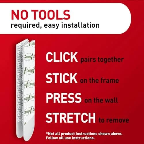 Command Heavyweight Picture Hanging Strips XL 20 lb 40 Strips | Damage-Free Hanging for Home Decor thumbnail 7
