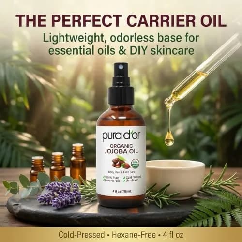PURA D'OR Organic Jojoba Oil 118ml (4 Fl Oz) | USDA Certified Pure Natural Moisturizer for Skin, Hair, Body, Face & Nails thumbnail 5