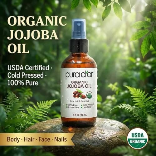 PURA D'OR Organic Jojoba Oil 118ml (4 Fl Oz) | USDA Certified Pure Natural Moisturizer for Skin, Hair, Body, Face & Nails thumbnail 2