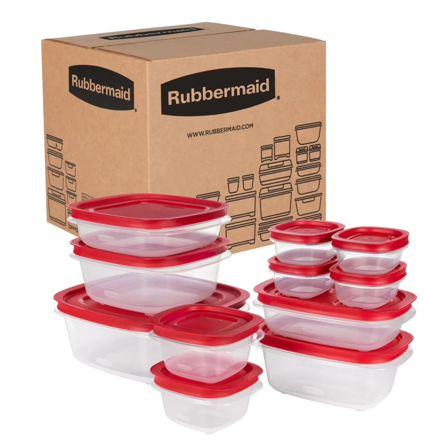 Rubbermaid EasyStore 22-Piece Food Storage Container Set | Stackable & Nestable for Kitchen Organization - main product image