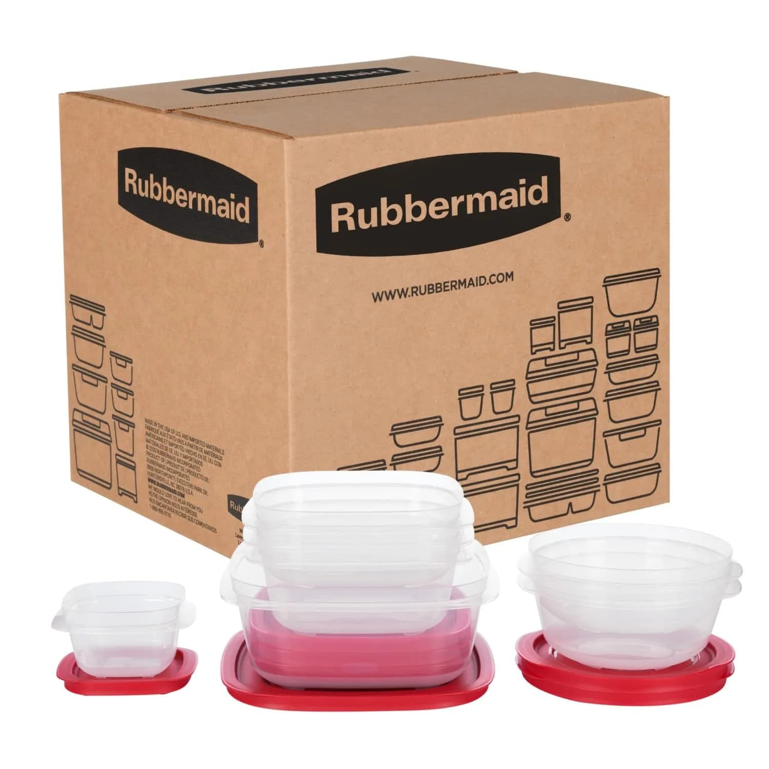 Rubbermaid EasyStore 22-Piece Food Storage Container Set | Stackable & Nestable for Kitchen Organization — Easy Store