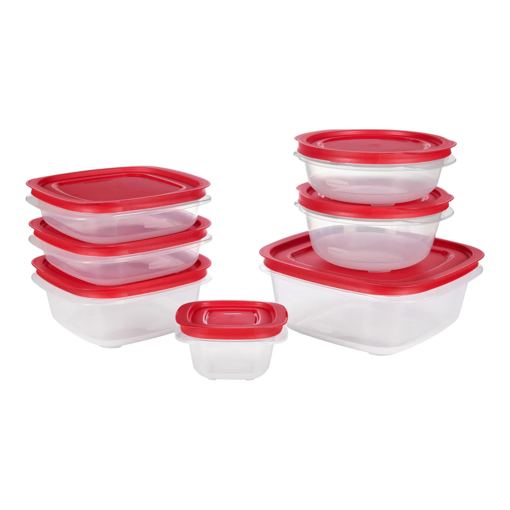 Rubbermaid EasyStore Food Storage Containers, 14-Piece Set, Square and Round, 1.83L (62 fl oz) | Stackable & BPA-Free - view 4
