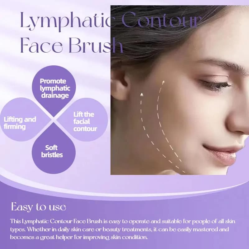 ROKATY Lymphatic Contour Face Brush 1 Pcs Brown | Double Chin & Skin Glow Tool thumbnail 6