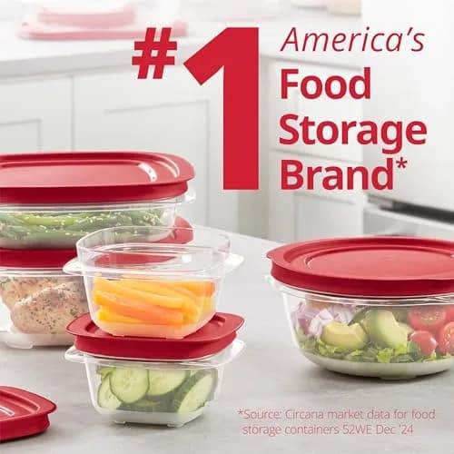 Rubbermaid EasyStore Food Storage Containers, 34-Piece Set | Stackable & Airtight Containers with Lids thumbnail 5