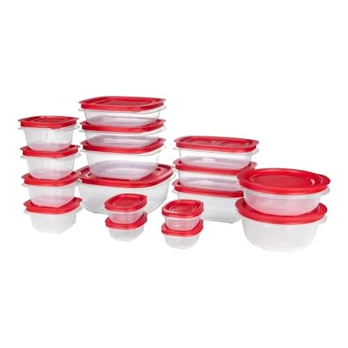 Rubbermaid EasyStore Food Storage Containers, 34-Piece Set | Stackable & Airtight Containers with Lids thumbnail 1