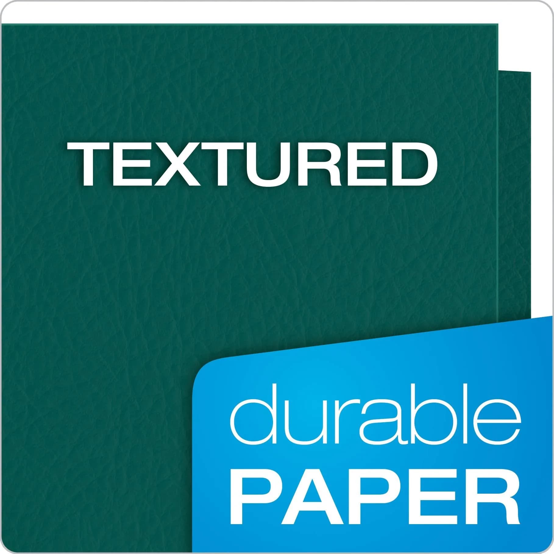 Oxford Textured Paper Twin-Pocket Folders, Letter Size, Teal, 25 Count Pack | Bulk Office & School Supplies - view 4