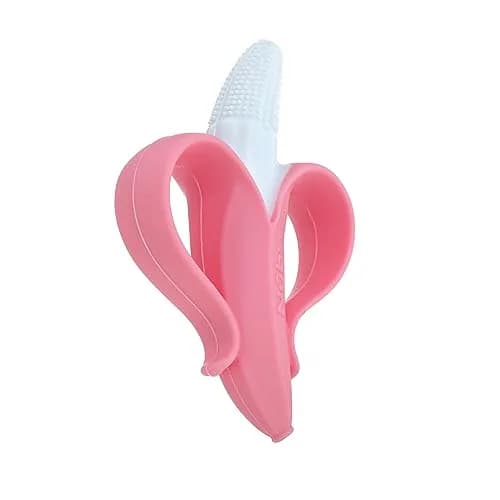 Nuby NanaNubs Banana Massaging Toothbrush Teether 12-Pack | BPA-Free Silicone for 3+ Months thumbnail 4