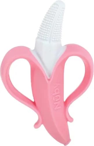 Nuby NanaNubs Banana Massaging Toothbrush Teether 12-Pack | BPA-Free Silicone for 3+ Months thumbnail 1