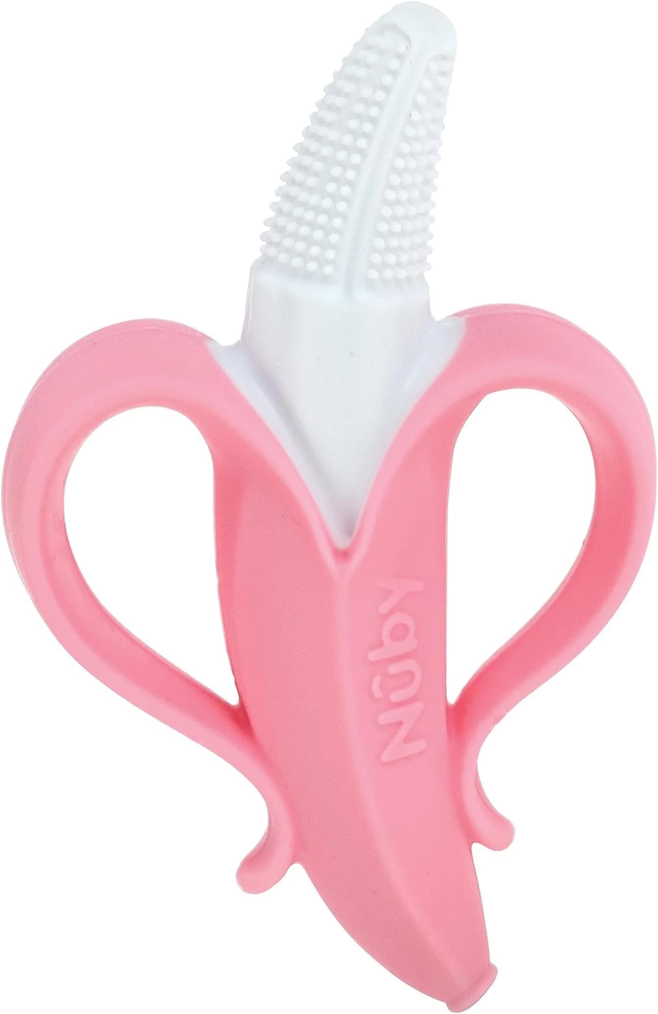 Nuby NanaNubs Banana Massaging Toothbrush Teether 12-Pack | BPA-Free Silicone for 3+ Months - main product image