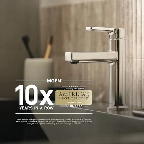 Moen Preston Polished Chrome Hand-Towel Ring 3-Pack | 19.1 cm (7.5 in) Wall Mounted Holder thumbnail 7