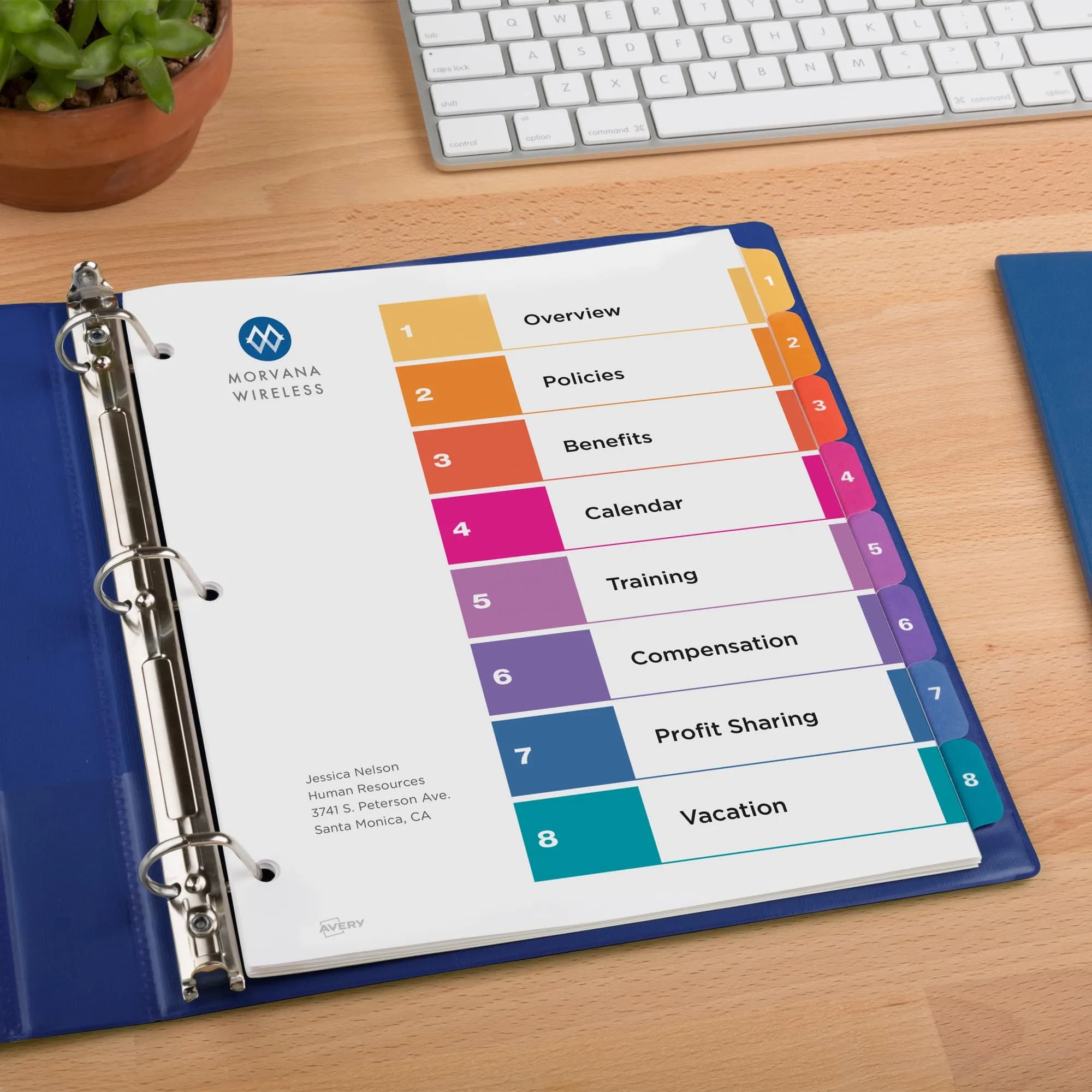 Avery Ready Index 8-Tab Dividers, Multicolor, 24 Sets of 8 Tabs (48 Total Sets) | Customizable Table of Contents for 3-Ring Binders - view 5