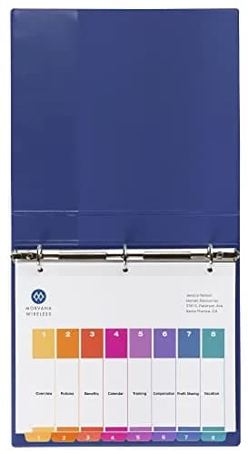 Avery Ready Index 8-Tab Dividers, Multicolor, 24 Sets of 8 Tabs (48 Total Sets) | Customizable Table of Contents for 3-Ring Binders thumbnail 7