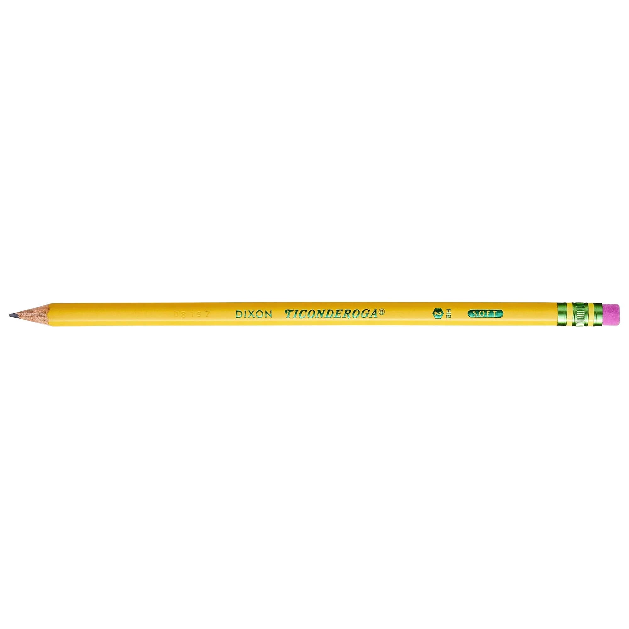 Ticonderoga Wood-Cased Pencils, Pre-Sharpened, HB Soft, Yellow, 180 Count (Pack of 12) | Smooth Writing Instrument for Students - view 2