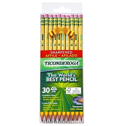 Ticonderoga Wood-Cased Pencils, Pre-Sharpened, HB Soft, Yellow, 2160 Count | Smooth Writing for Students & Professionals thumbnail 4