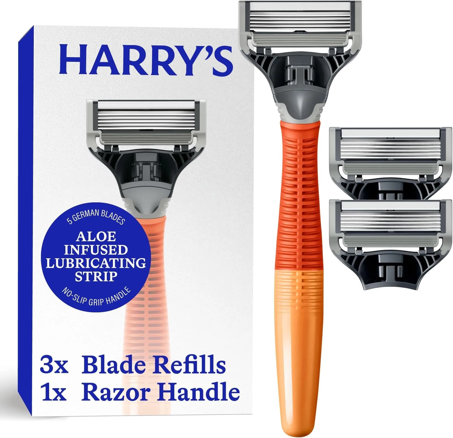 Harry's Original Shaving Kit for Men - Razor Handle and 3 Blade Refills (Ember, 10-Pack) | German Engineered Blades - main product image