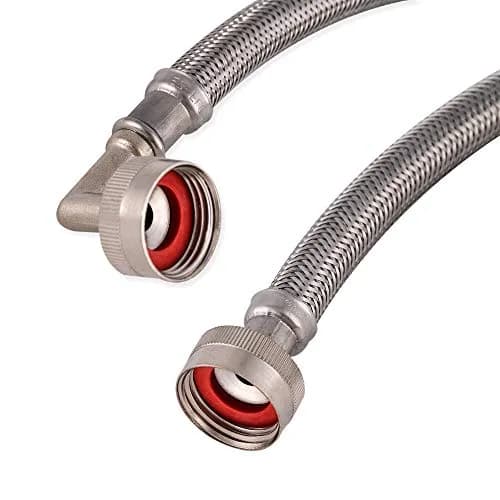 Eastman Braided Stainless Steel Washing Machine Hose Connectors with Elbows 1.52 m (5 ft) Pack of 2 | Full Flow, High Pressure, CSA Certified thumbnail 9