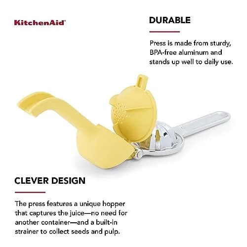 KitchenAid Citrus Juice Press Squeezer for Lemons and Limes 8 Inch | Seed Catcher & Pour Spout, Pack of 12 thumbnail 3