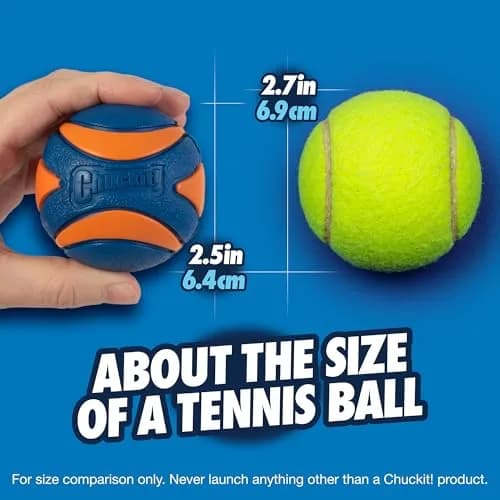 Chuckit! Ultra Squeaker Balls for Dogs, Floating Water Pet Toys, Durable Rubber, Medium (2.5 inch / 6.4 cm) 24 Count | Interactive Fetch Toy thumbnail 3
