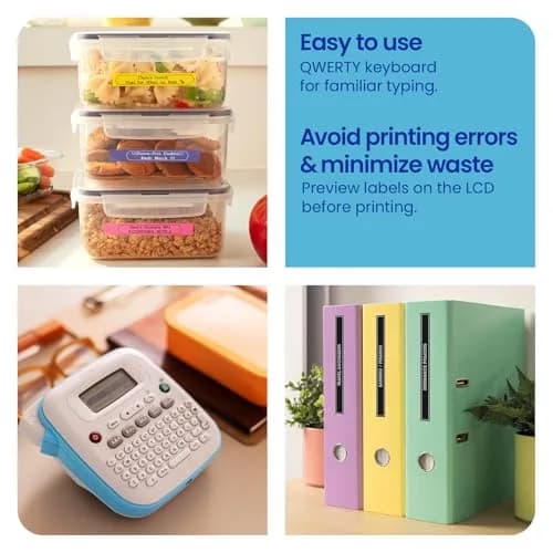 Brother P-Touch PT-N20 Label Maker with 3 Btag Tape Rolls | Prints 2 Lines, 9mm Height, 12mm Width thumbnail 4