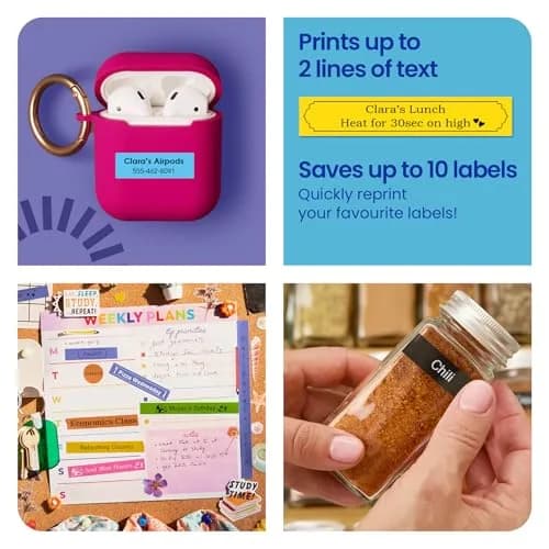 Brother P-Touch PT-N20 Label Maker with 3 Btag Tape Rolls | Prints 2 Lines, 9mm Height, 12mm Width thumbnail 5
