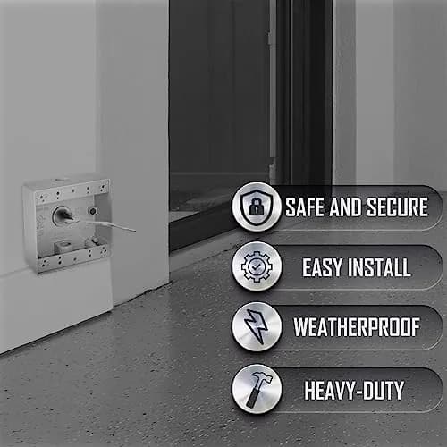 TayMac DB375WH 2-Gang Weatherproof Box 3/4-Inch Outlets White 9-Pack | NEMA Compliant Die Cast Metal thumbnail 4