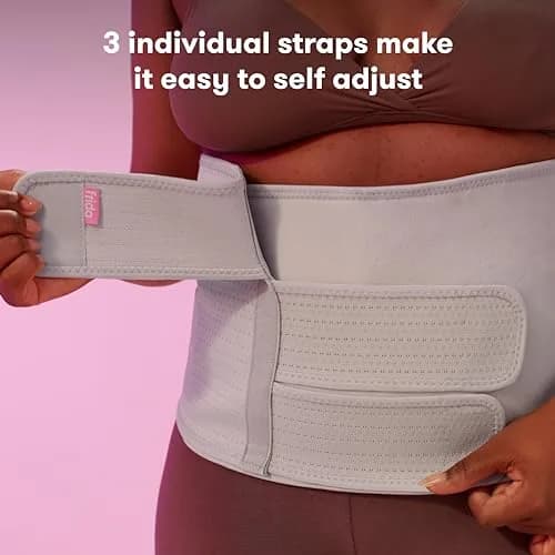 Frida Mom Postpartum Belly Binder 9" High (Pack of 4) | Adjustable Compression Wrap for C-Section & Vaginal Birth Recovery thumbnail 4