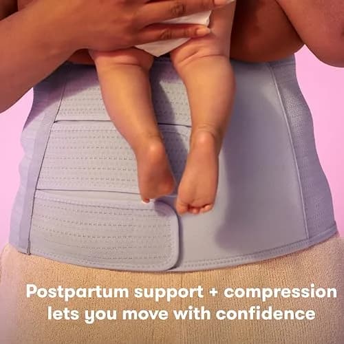 Frida Mom Postpartum Belly Binder 9" High (Pack of 4) | Adjustable Compression Wrap for C-Section & Vaginal Birth Recovery thumbnail 2