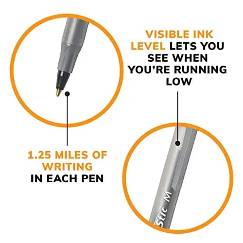 BIC Round Stic Xtra Life Assorted Ink Ballpoint Pens, Medium Point 1.0mm, 540 Count | Smooth Ink Flow for Office & School thumbnail 7