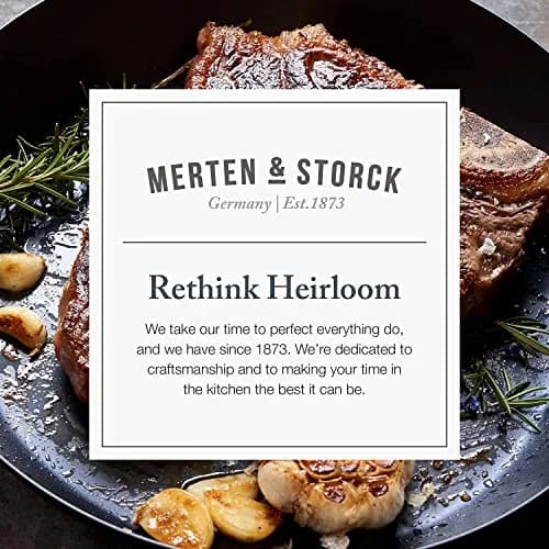 Merten & Storck Pre-Seasoned Carbon Steel 8” Frying Pan Skillet, Use on Induction, Stove & Grill, Pack of 6 thumbnail 3